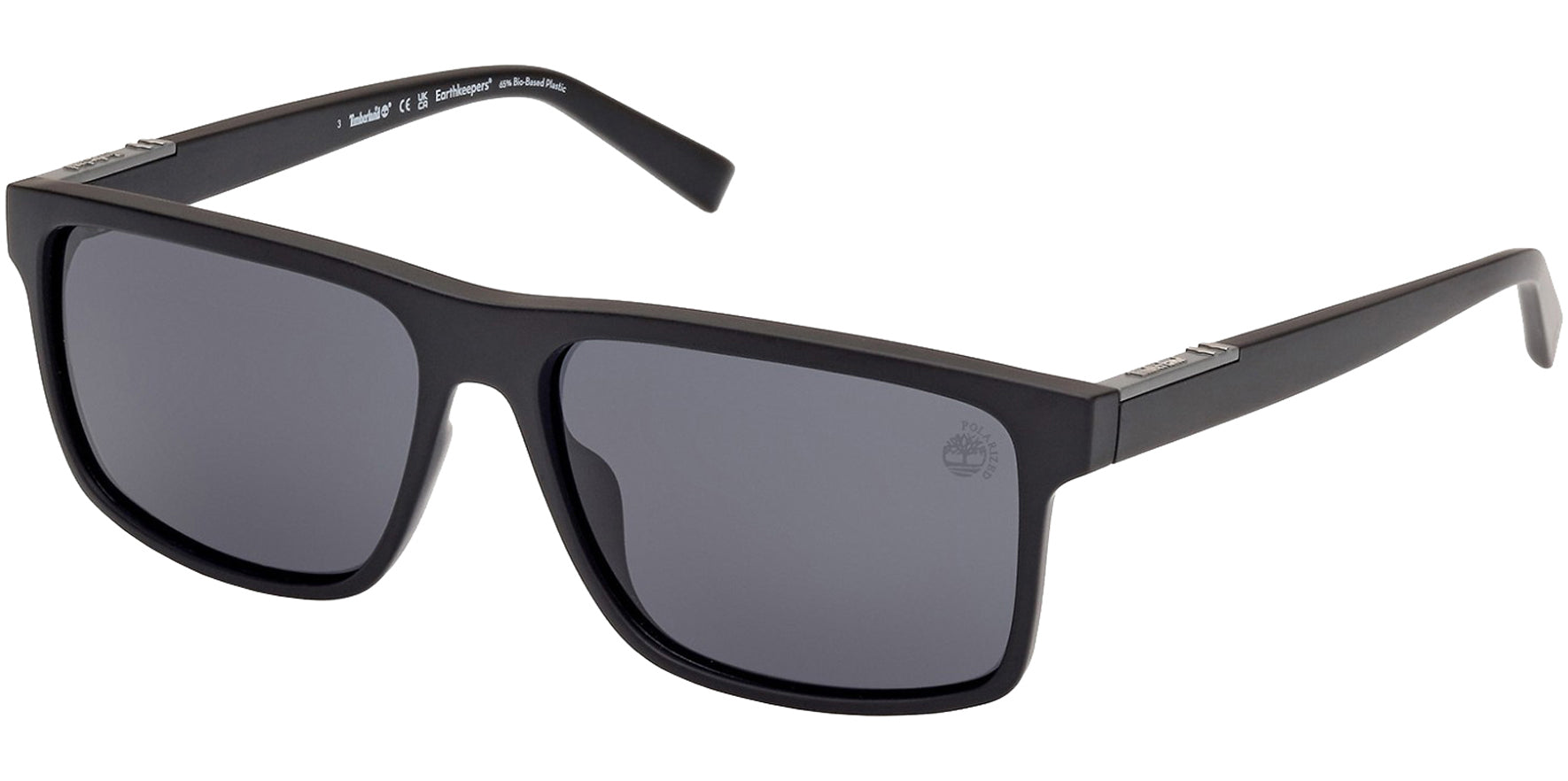Timberland Polarized Matte Black Bio-Based Square