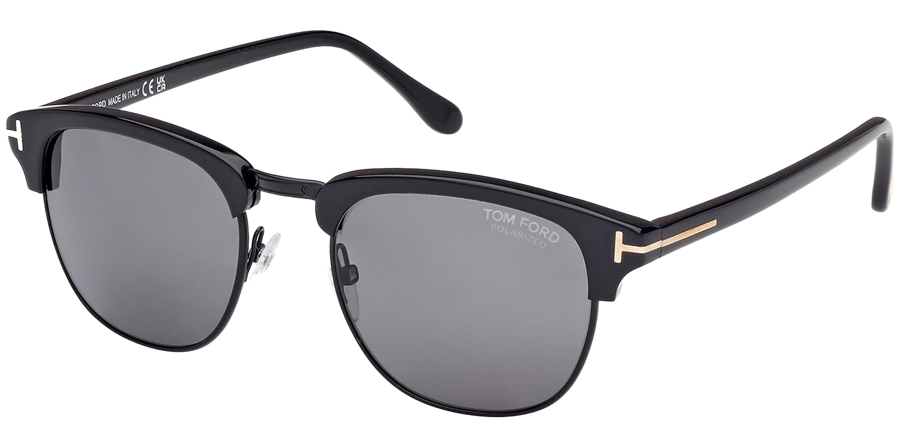 Tom Ford Henry Polarized Shiny Black Browline