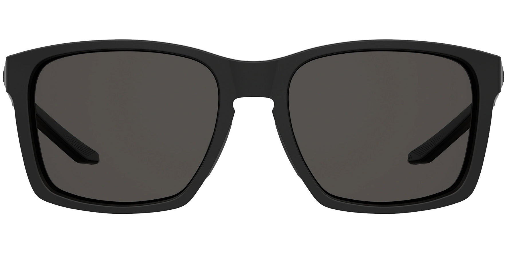 Under Armour Hustle Polarized Matte Black Oversize Square Sport - Eyedictive