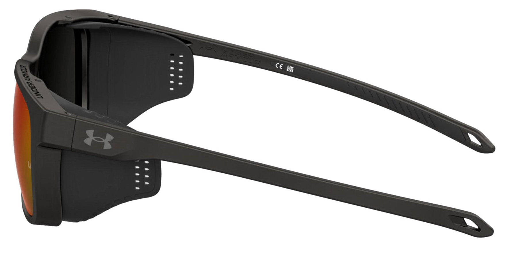 Under Armour Glacial Polarized Mt Metallic Black Square Sport w/ Side Shields - Eyedictive