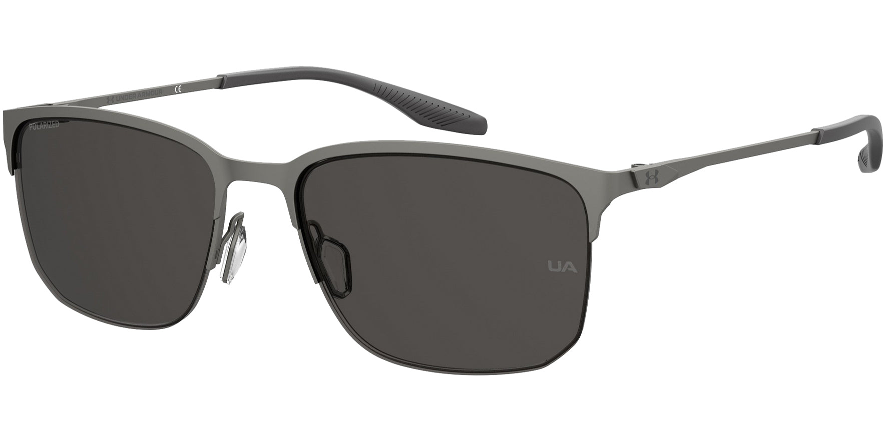 Under Armour UA Streak Ruthenium Grey Semi-Rimless Soft Square