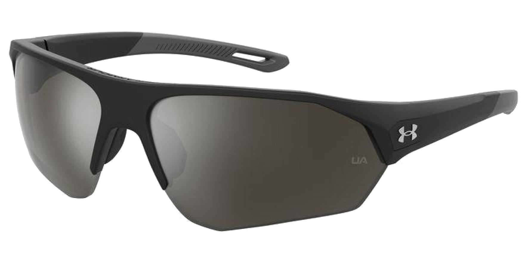Under Armour Playmaker Black Semi-Rimless Wrap w/ Mirror Lens