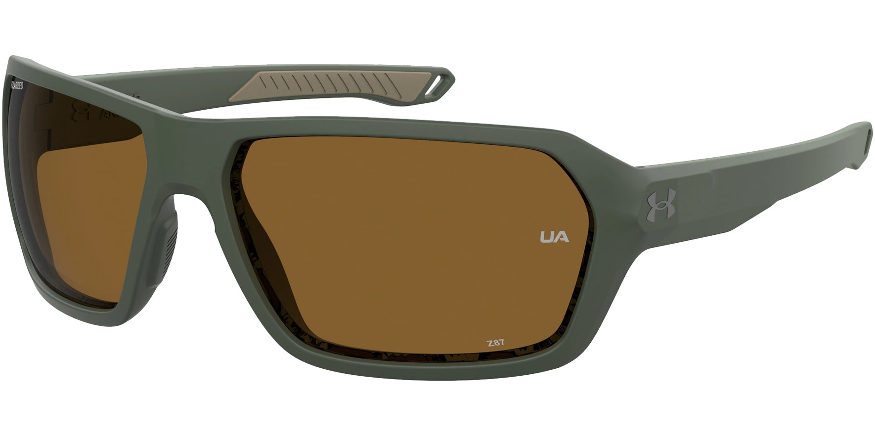 Under Armour UA Recon Polarized Matte Green ANSI Z87.1 Wrap - Eyedictive