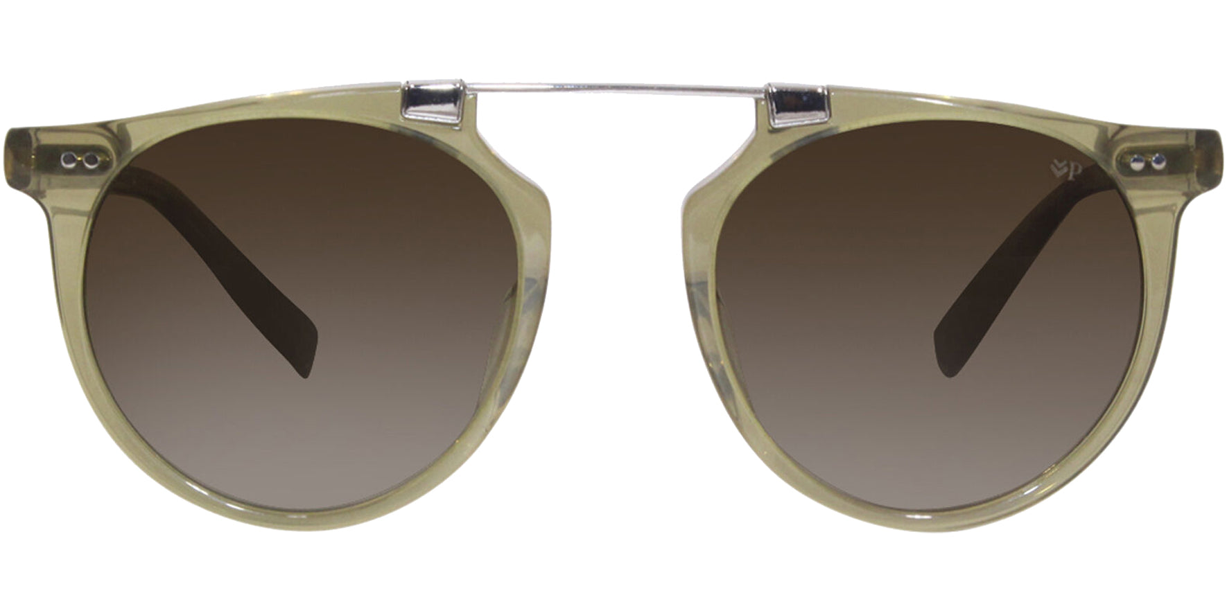 John Varvatos Polarized Olive Crystal Round - Eyedictive