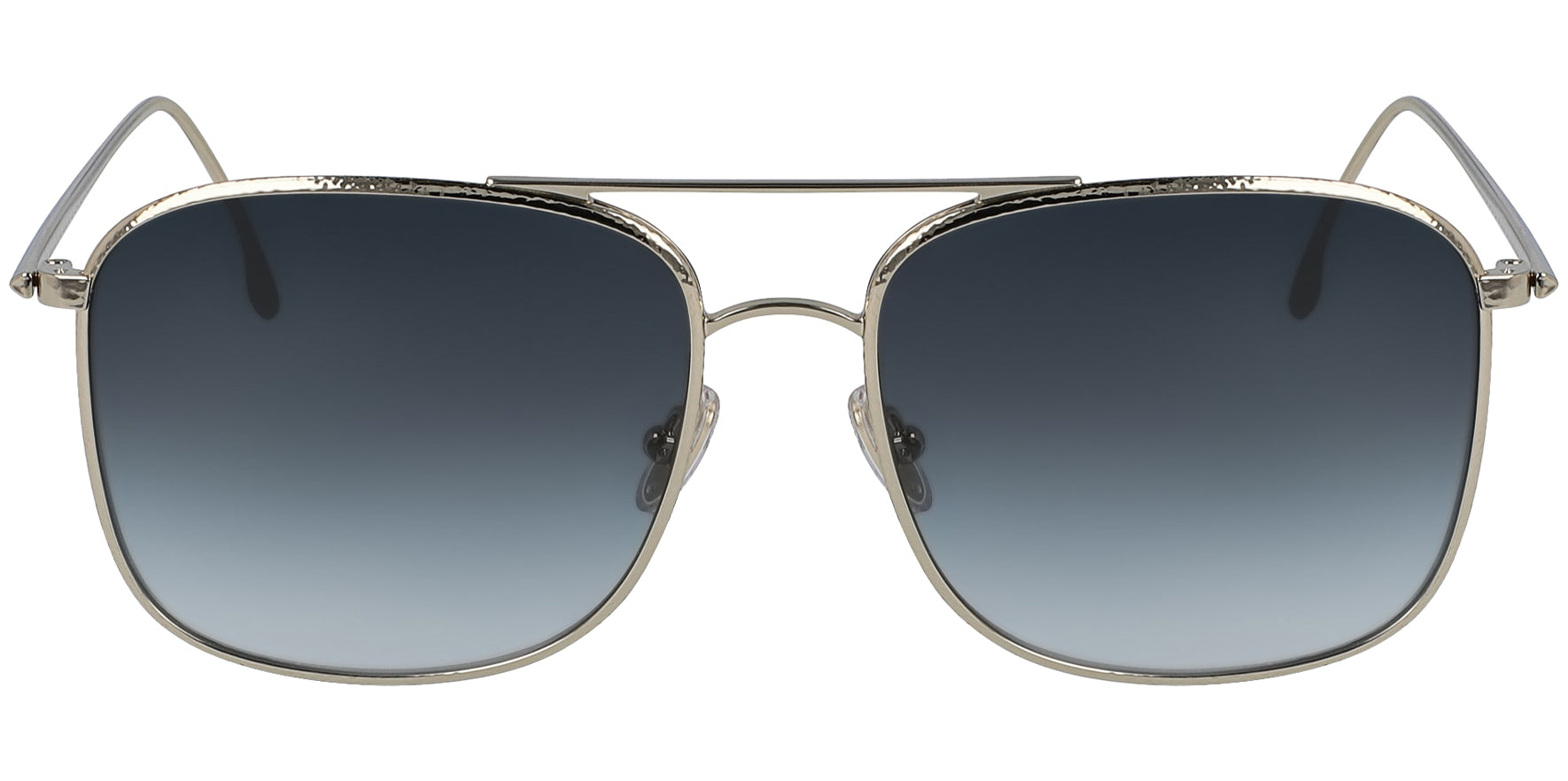 Victoria Beckham Gold-Tone Navigator w/ Gradient Lens - Eyedictive