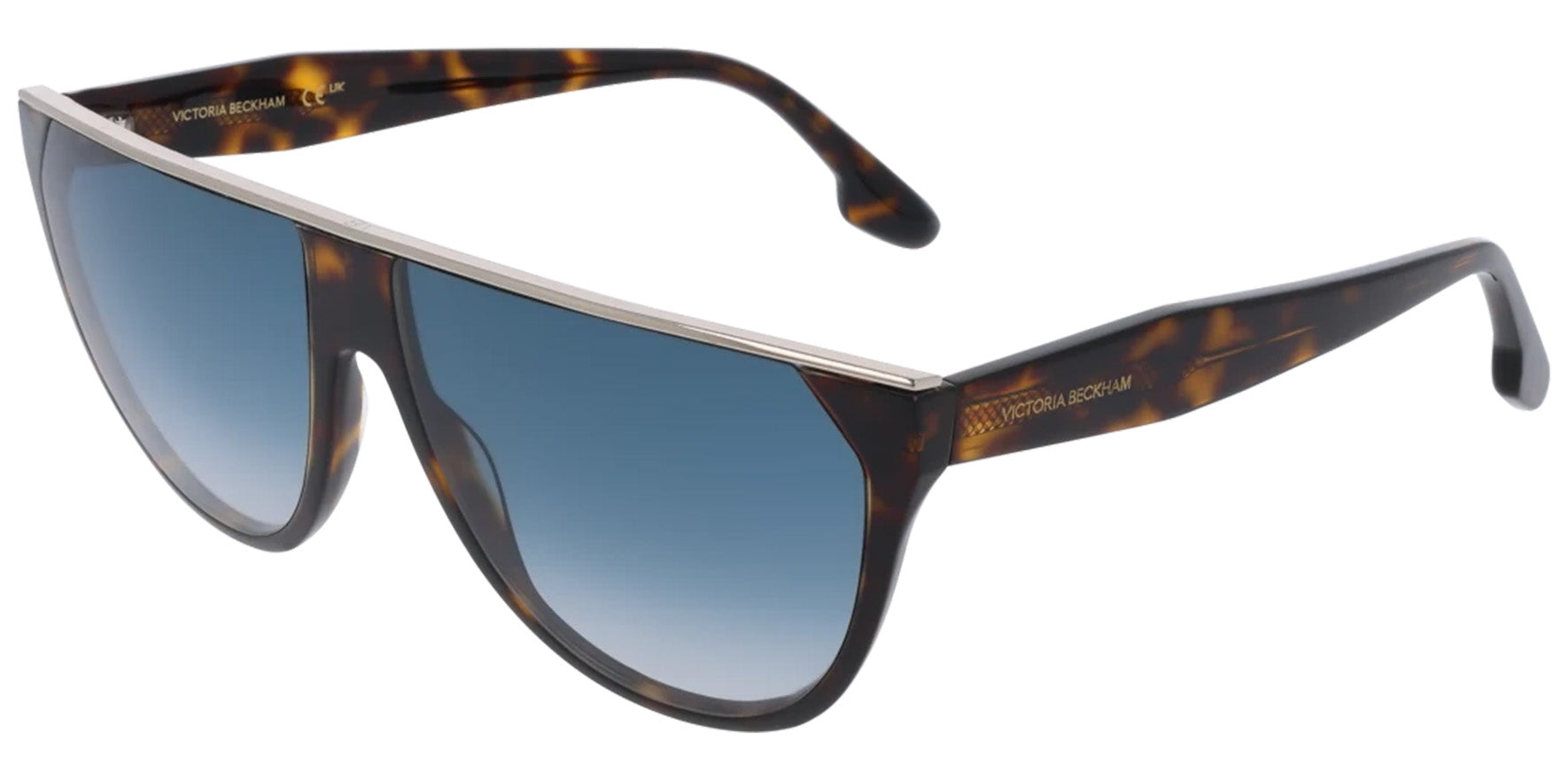 Victoria Beckham Flat-Top Round w/ Gradient Lens
