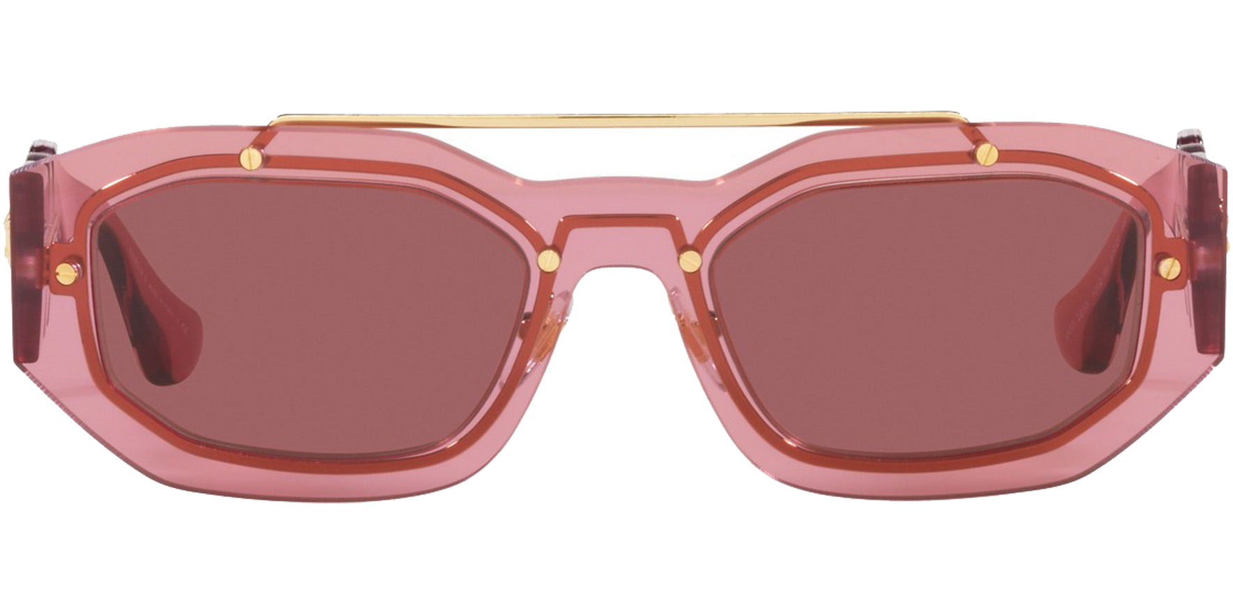 Versace Rectangle Lens Over Frame - Eyedictive