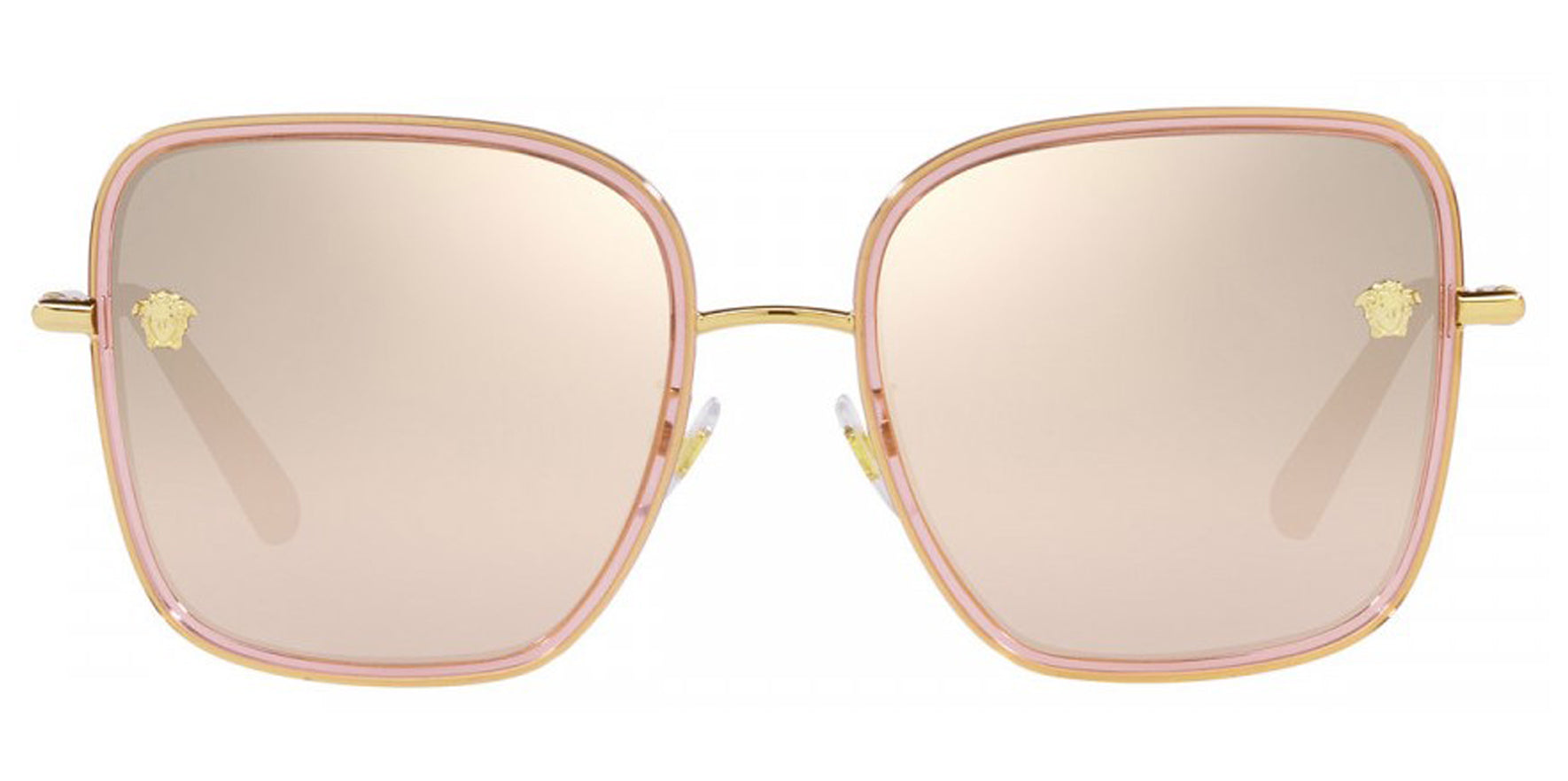 Versace Transparent Pink/Gold-Tone Square w/ Gradient Lens - Eyedictive
