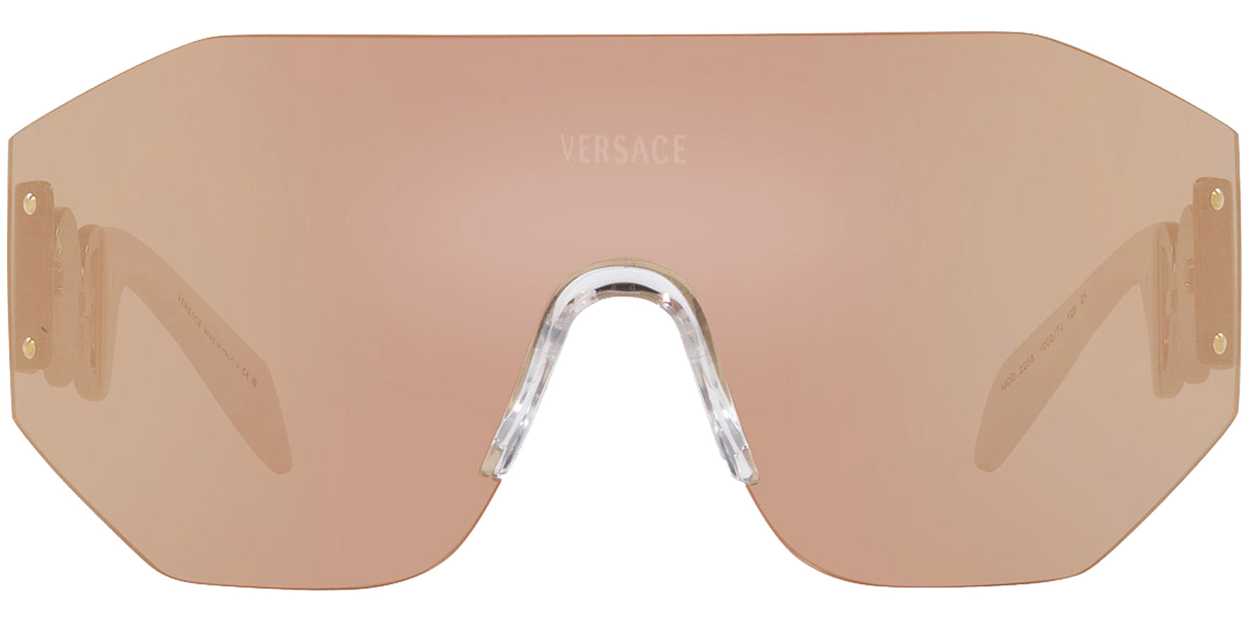 Versace Rimless Dark Brown Shield - Eyedictive