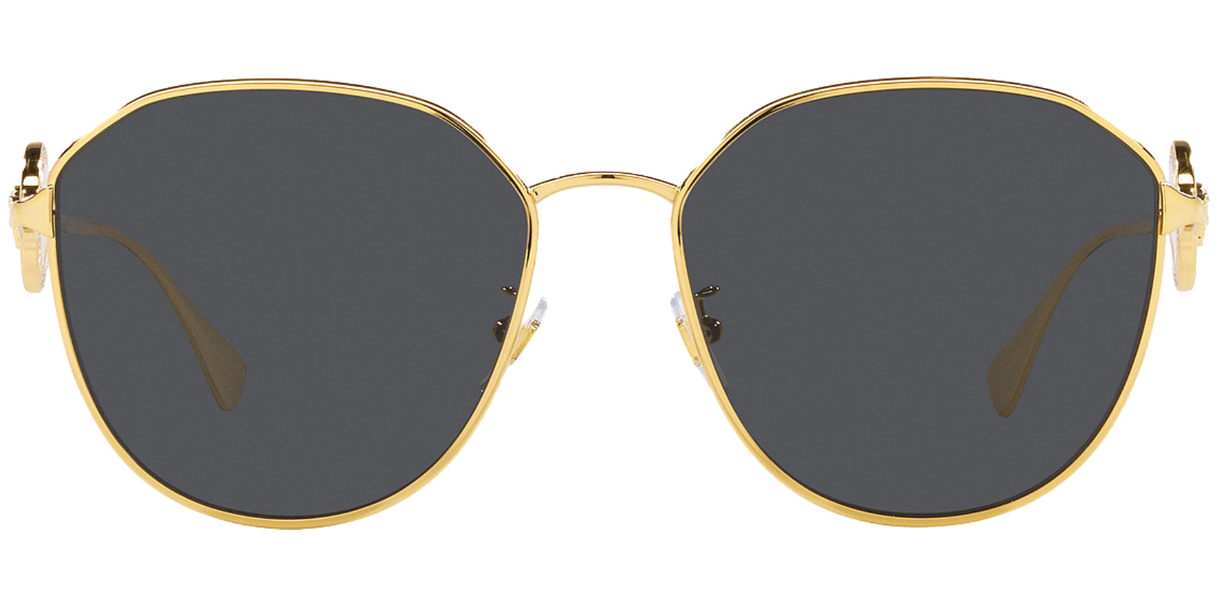 Versace Gold-Tone Geometric Round - Eyedictive