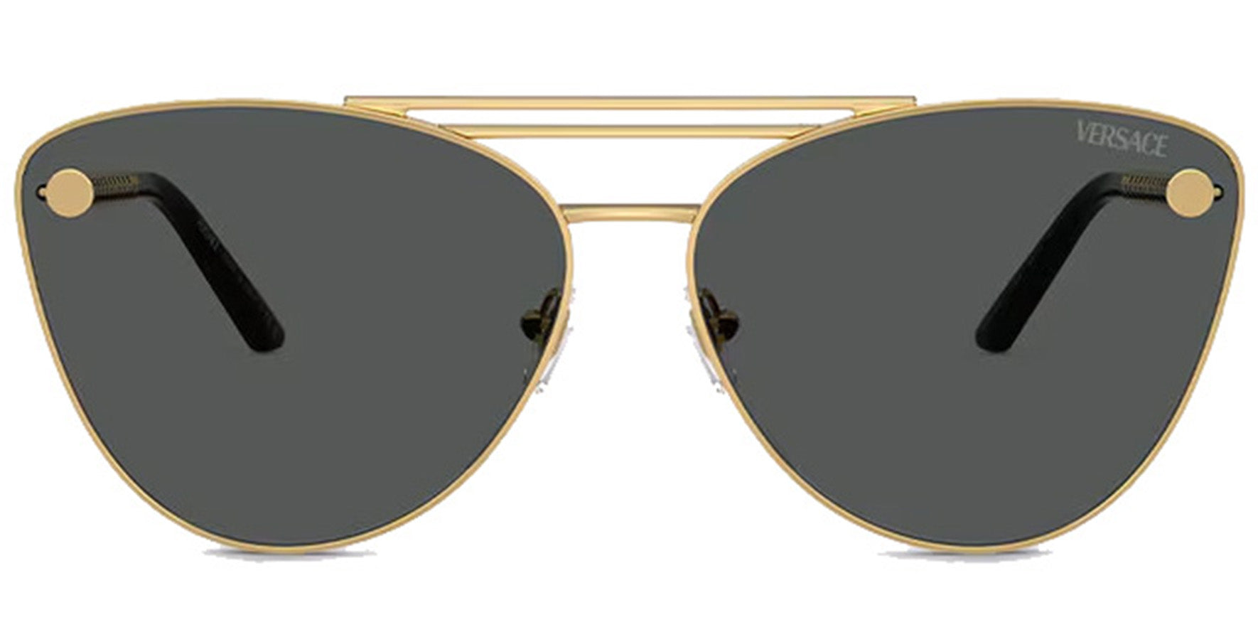 Versace Gold-Tone Tubular Greca Cat Eye - Eyedictive