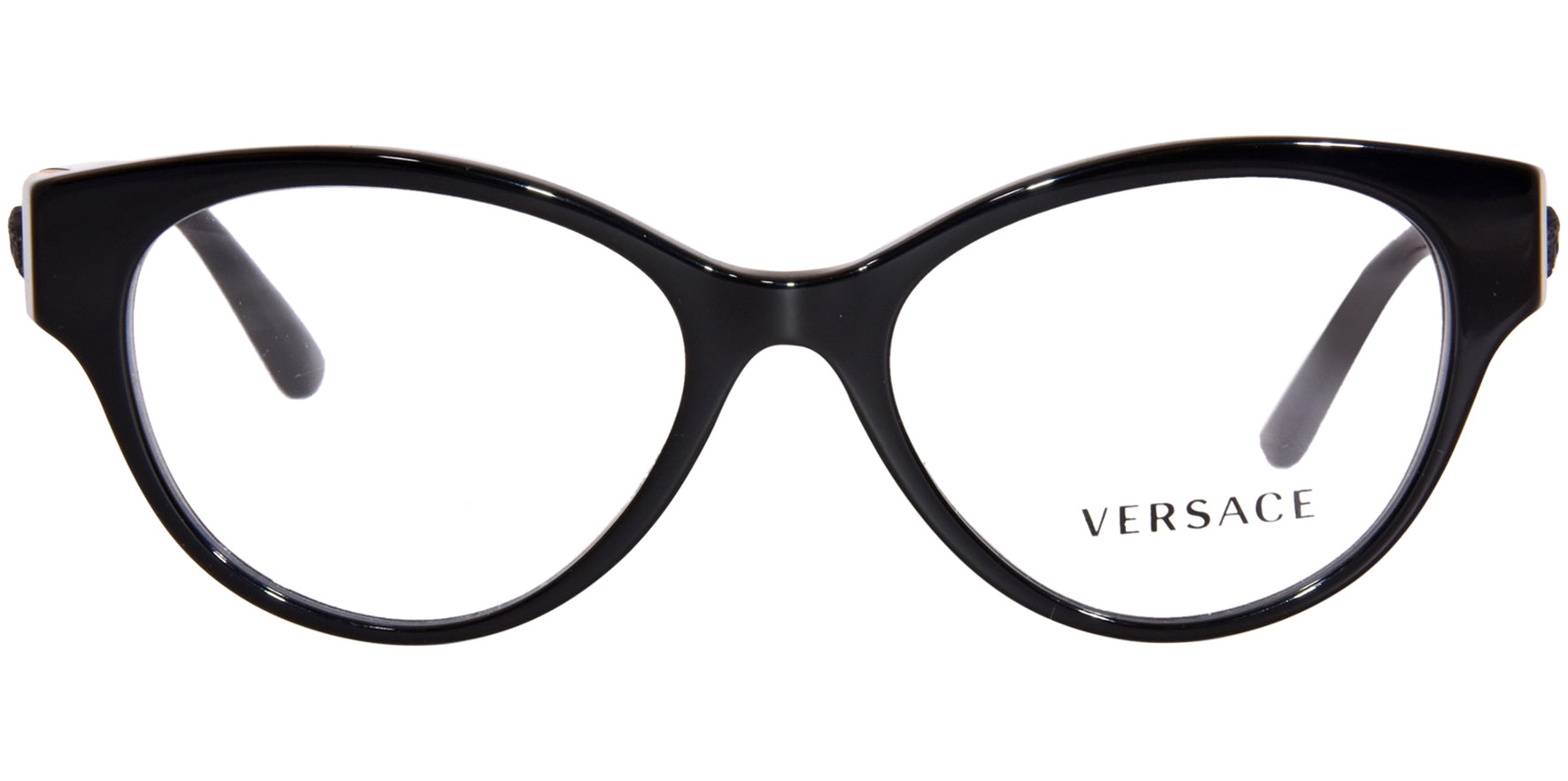 Versace Black Oval Cat Eye - Eyedictive