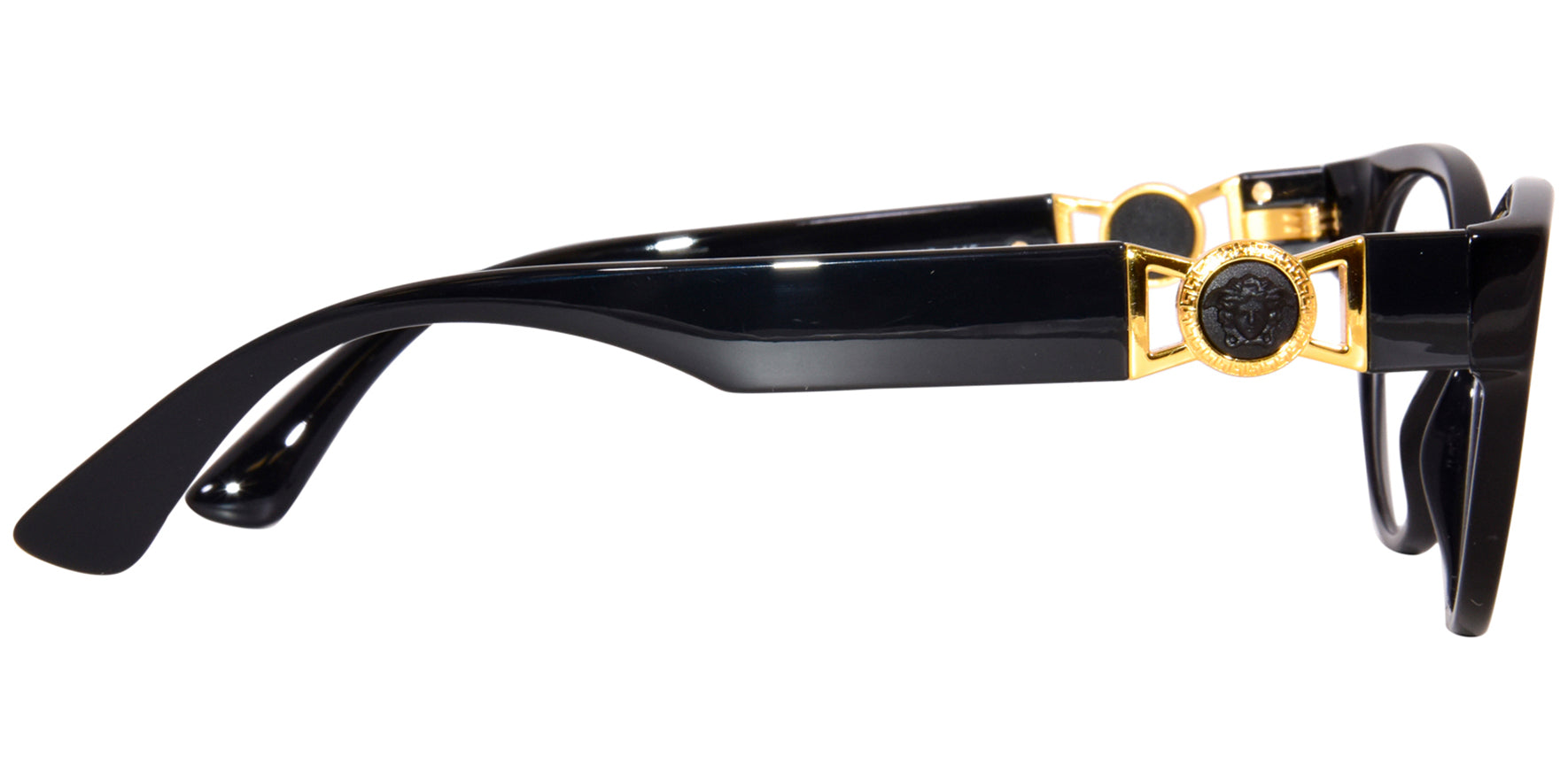 Versace Black Oval Cat Eye - Eyedictive