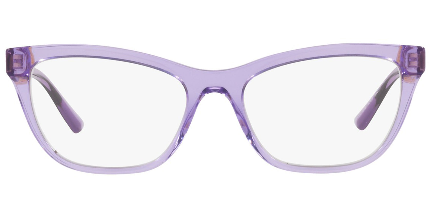 Versace Transparent Violet Cat Eye Eyeglass Frames - Eyedictive