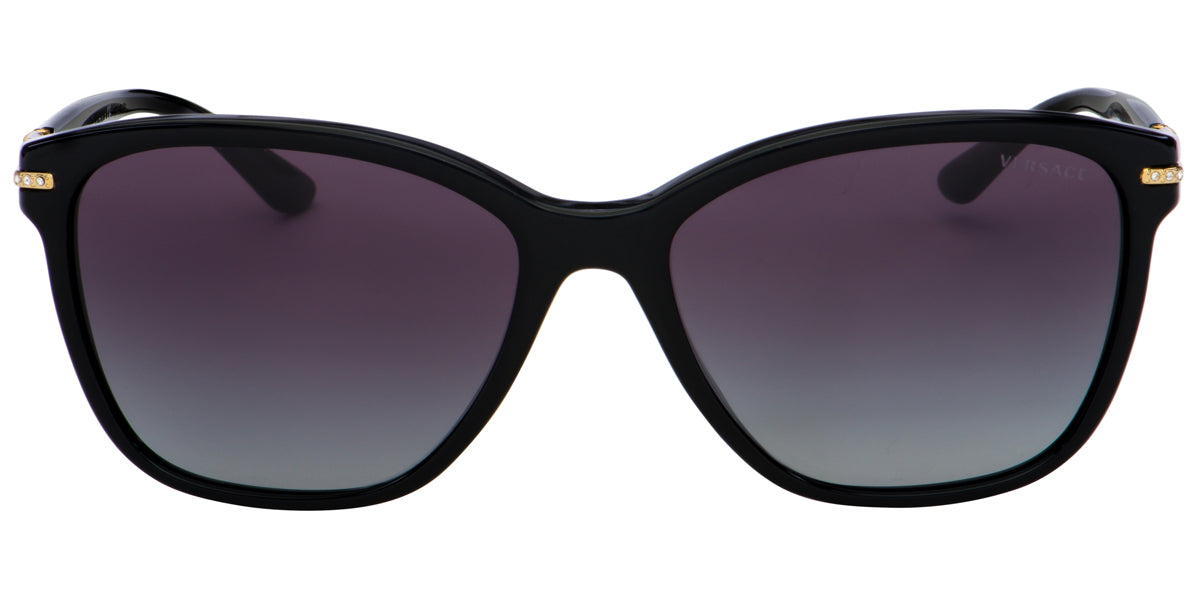 Versace Black Soft Square Sunglasses w/ Gradient Lens - Eyedictive