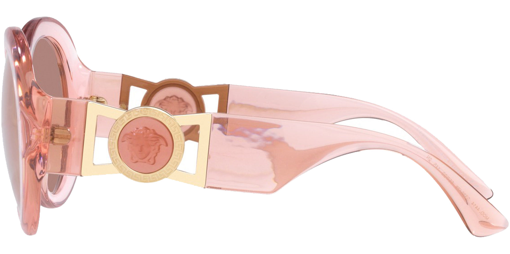 Versace Alt Fit Transparent Pink Round - Eyedictive