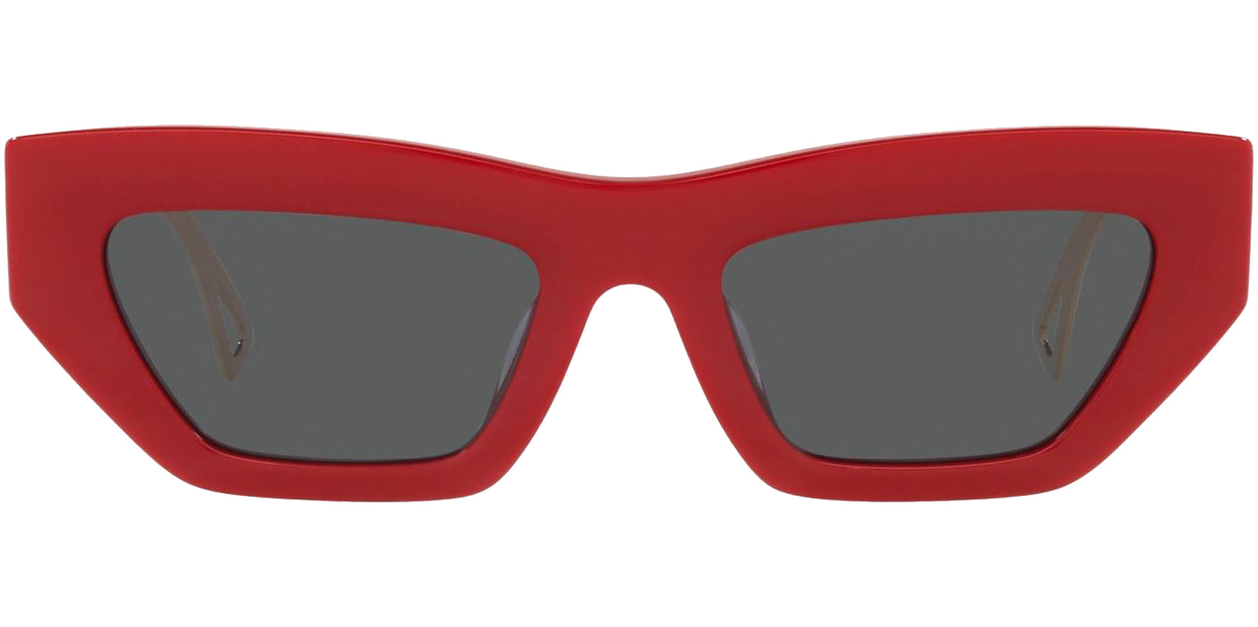 Versace Red Geometric Cat Eye w/ Brand Temples - Eyedictive