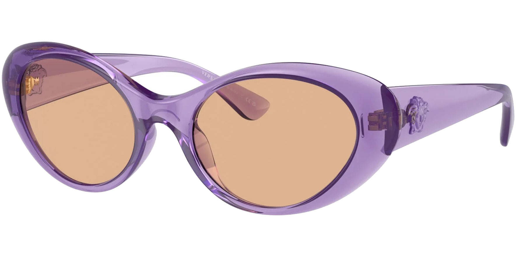 Versace La Medusa Women's Transparent Purple Cat Eye