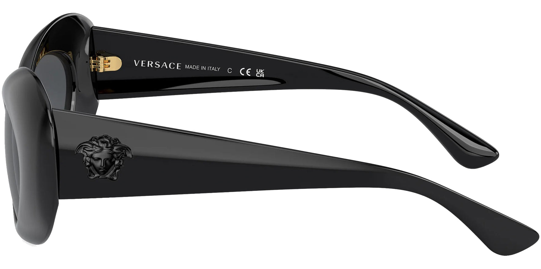 Versace Maxi La Medusa Black Oval Cat Eye