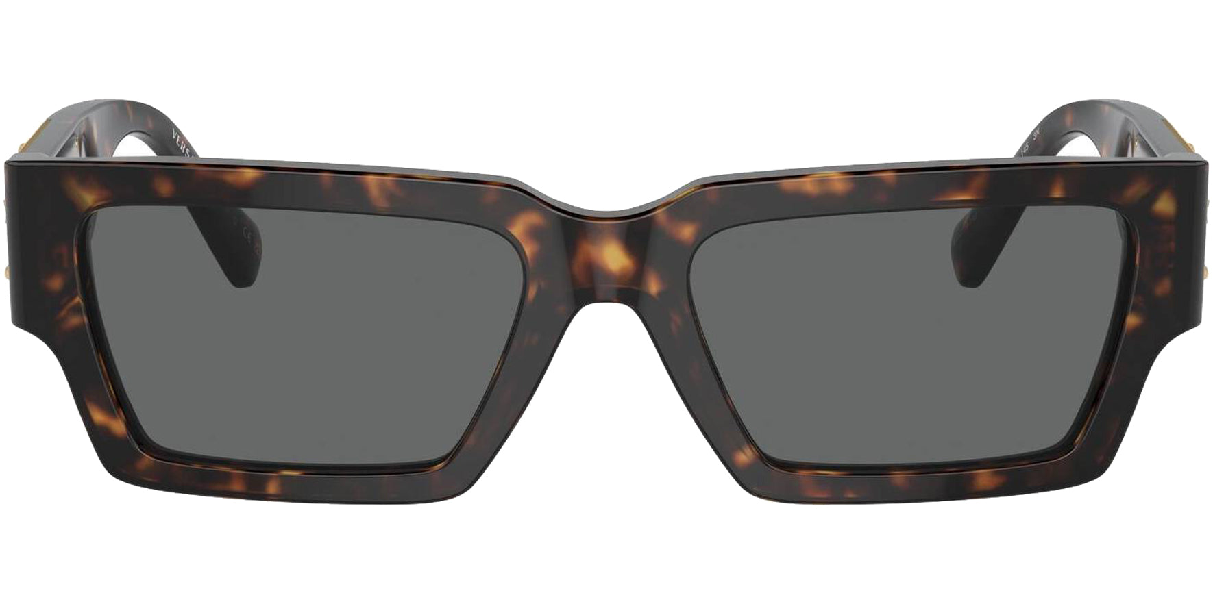 Versace Havana Rectangle w/ Medusa Plaques - Eyedictive