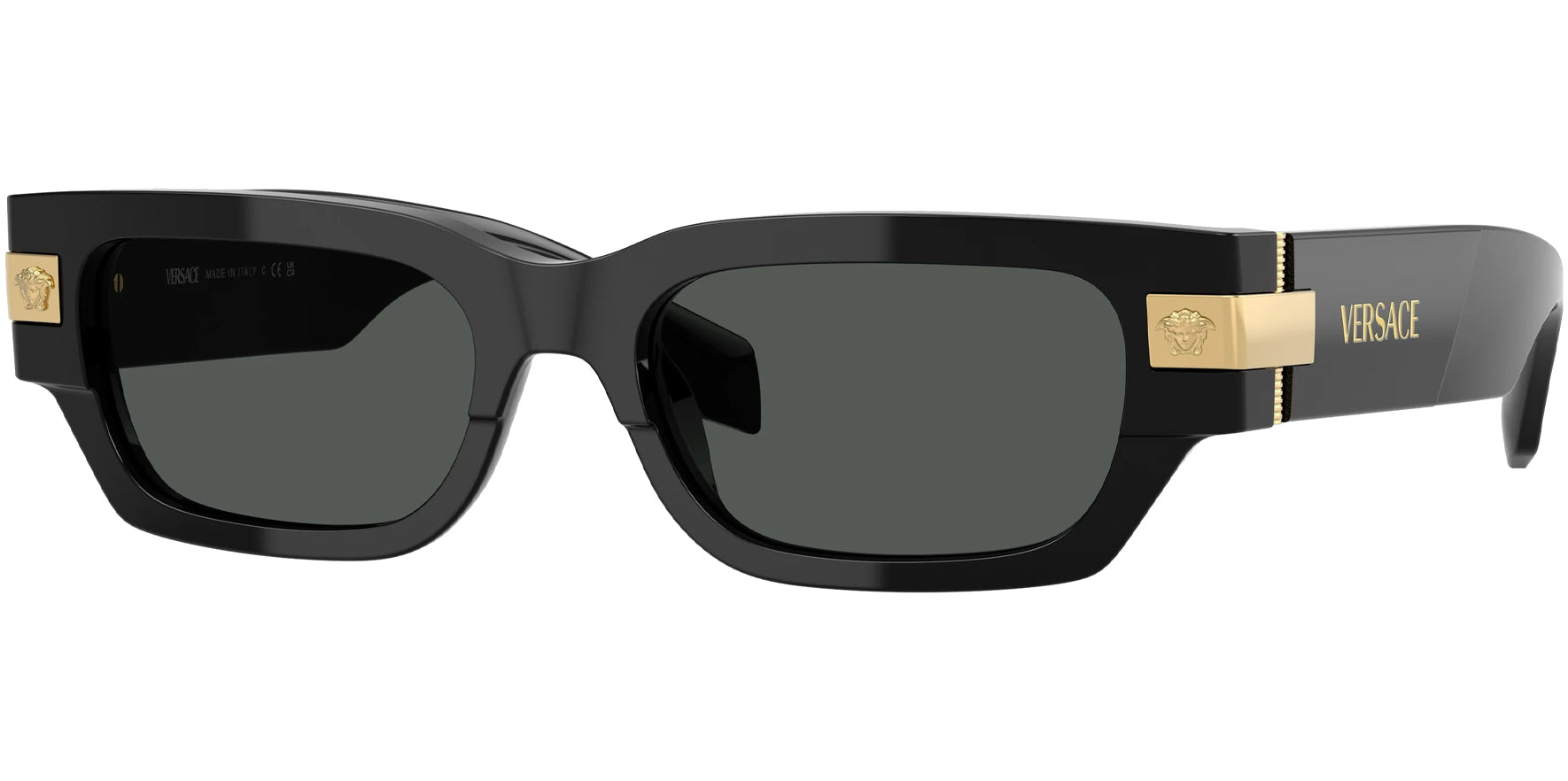 Versace Black Structured Rectangle - Eyedictive