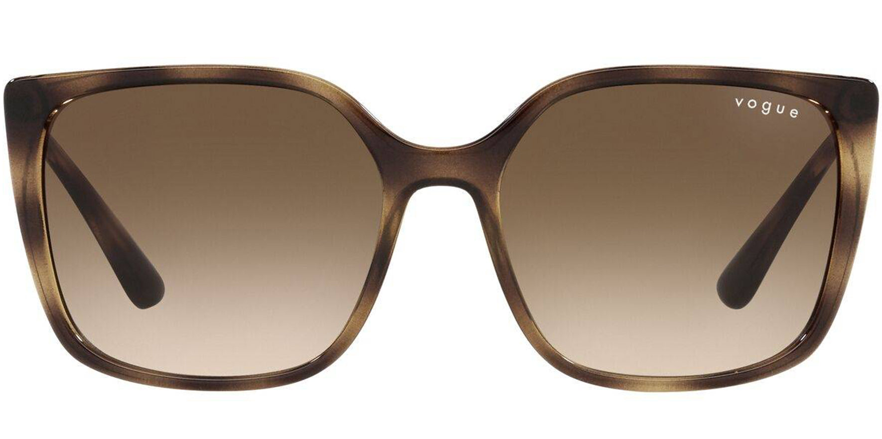 Vogue Dark Havana Stylized Square w/ Gradient Lens - Eyedictive