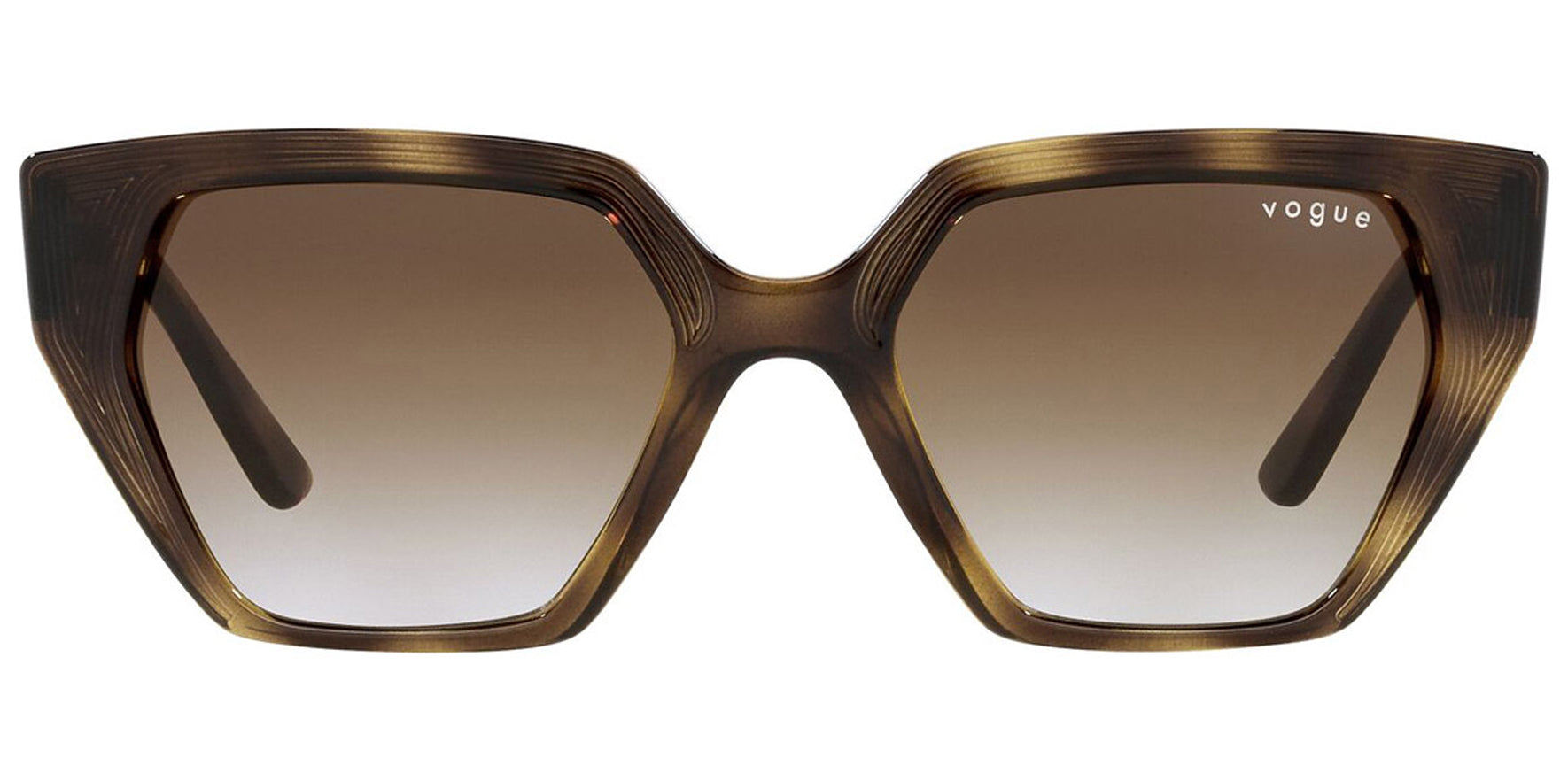 Vogue Dark Havana Geometric Trapezoidal