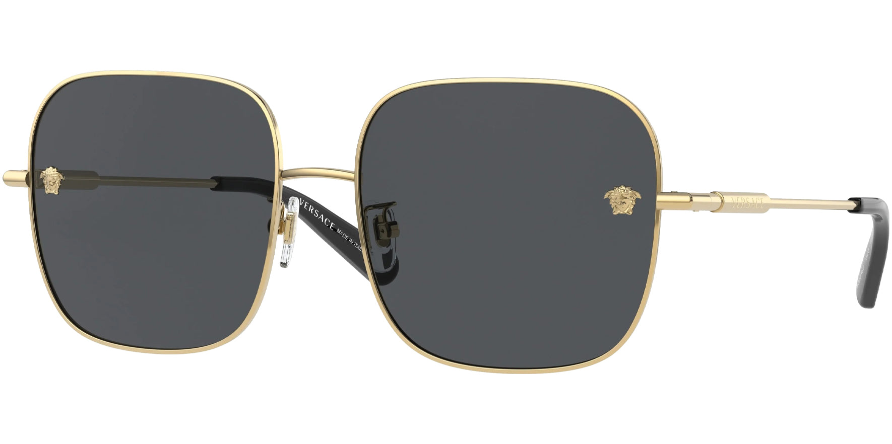 Versace Gold-Tone Square w/ Slim Temples