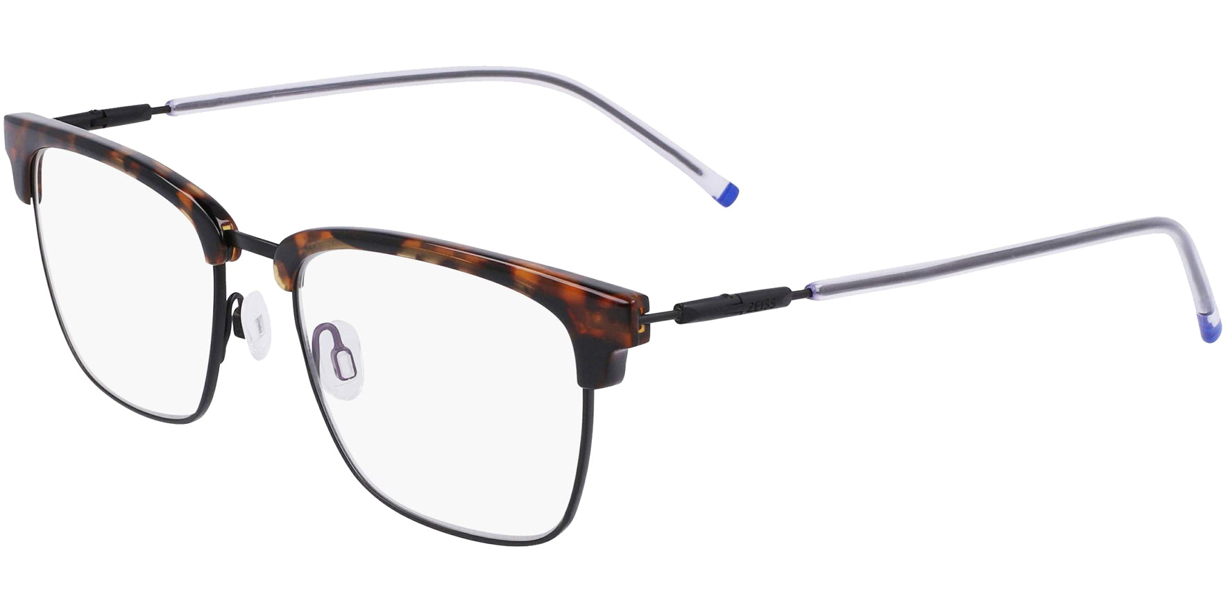 Zeiss Titanium Square Browline Eyeglass Frames  w/ Slim Temples