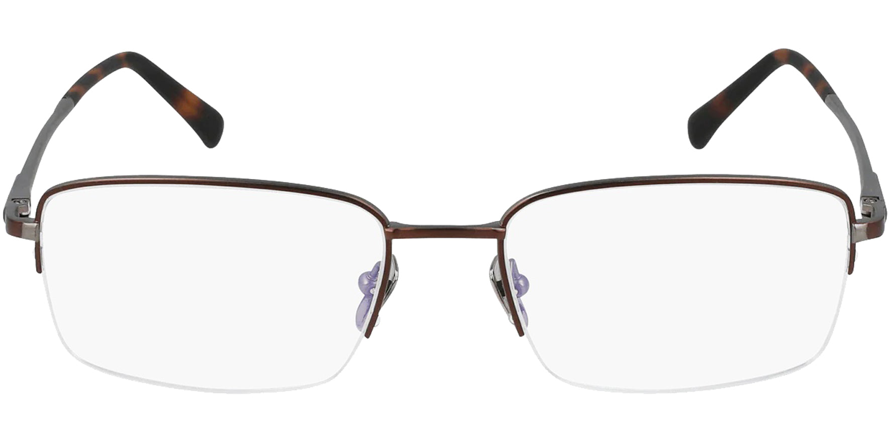 Zeiss Titanium Semi-Rimless Rectangle Eyeglass Frames