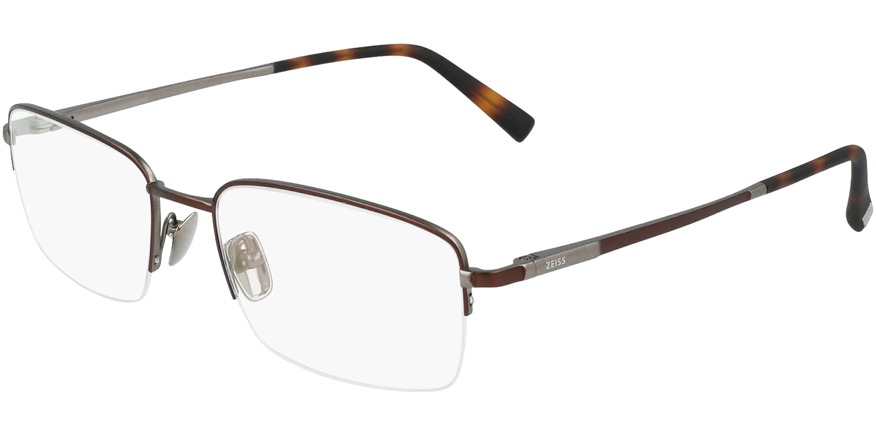 Zeiss Titanium Semi-Rimless Rectangle Eyeglass Frames