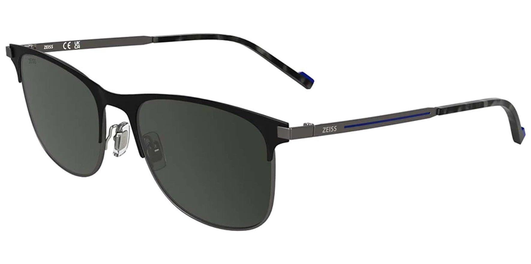 Zeiss Soft Square Browline w/ Tortoise Tips