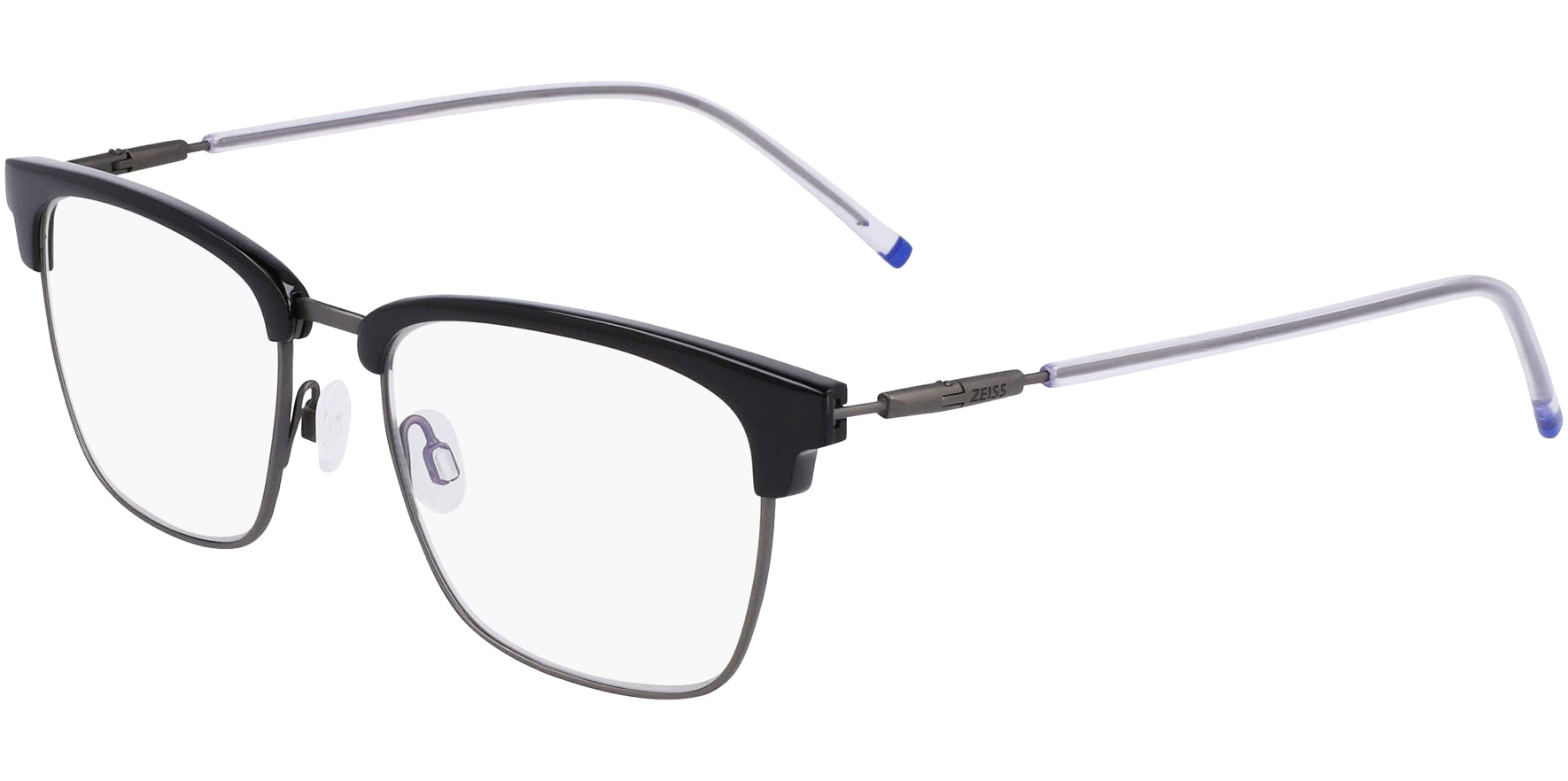 Zeiss Titanium Square Browline Eyeglass Frames  w/ Slim Temples