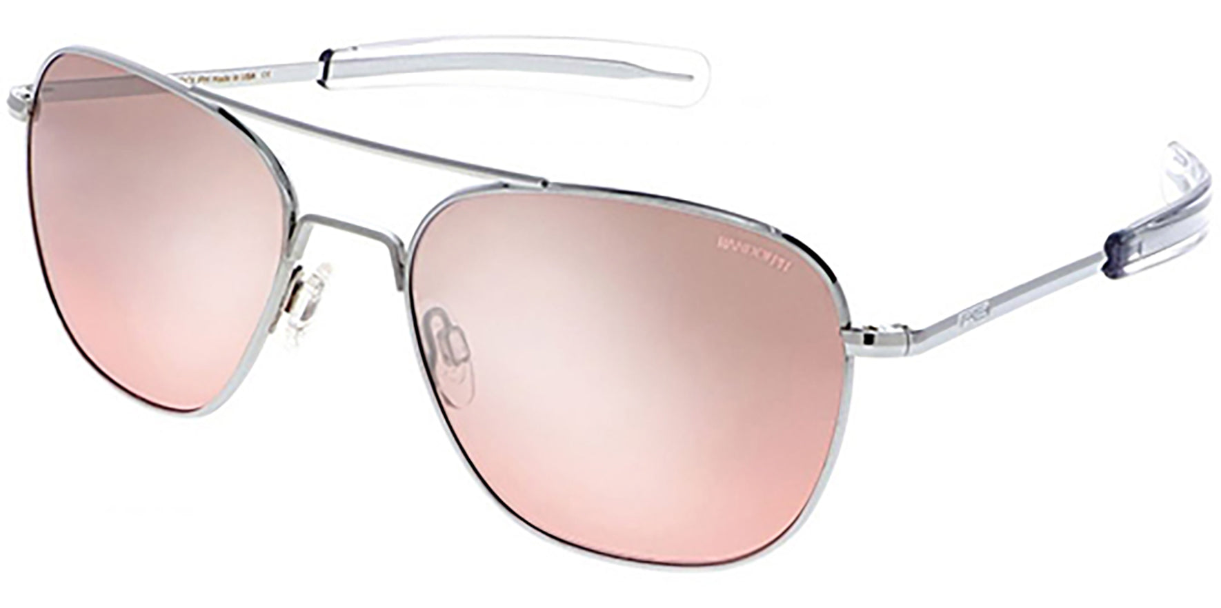 Randolph Engineering Bright Chrome Aviator w/Rose Flash Lens - Eyedictive