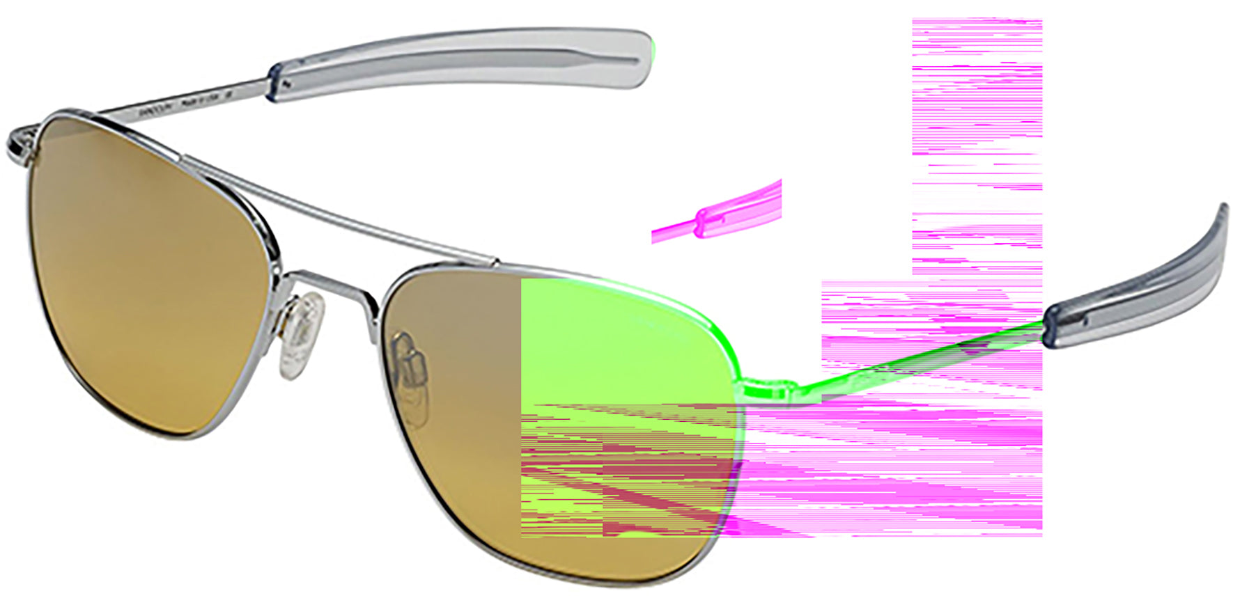 Randolph Engineering Bright Chrome Aviator w/Citron Flash Lens - Eyedictive