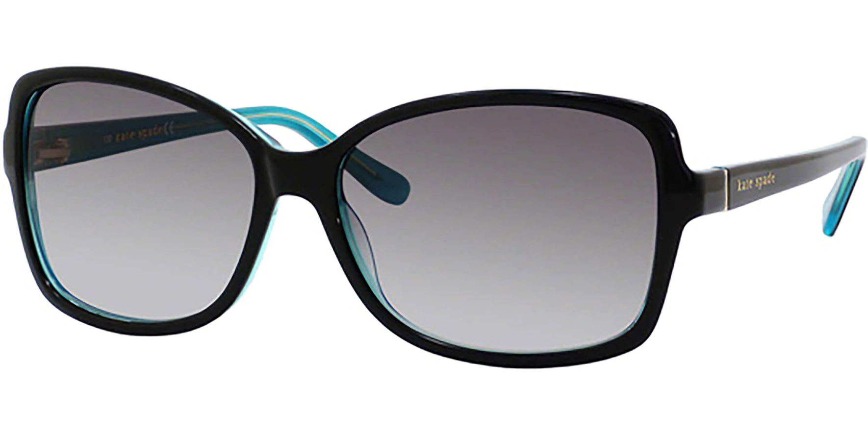 Kate Spade Ailey Black/Turquoise Square Classic - Eyedictive