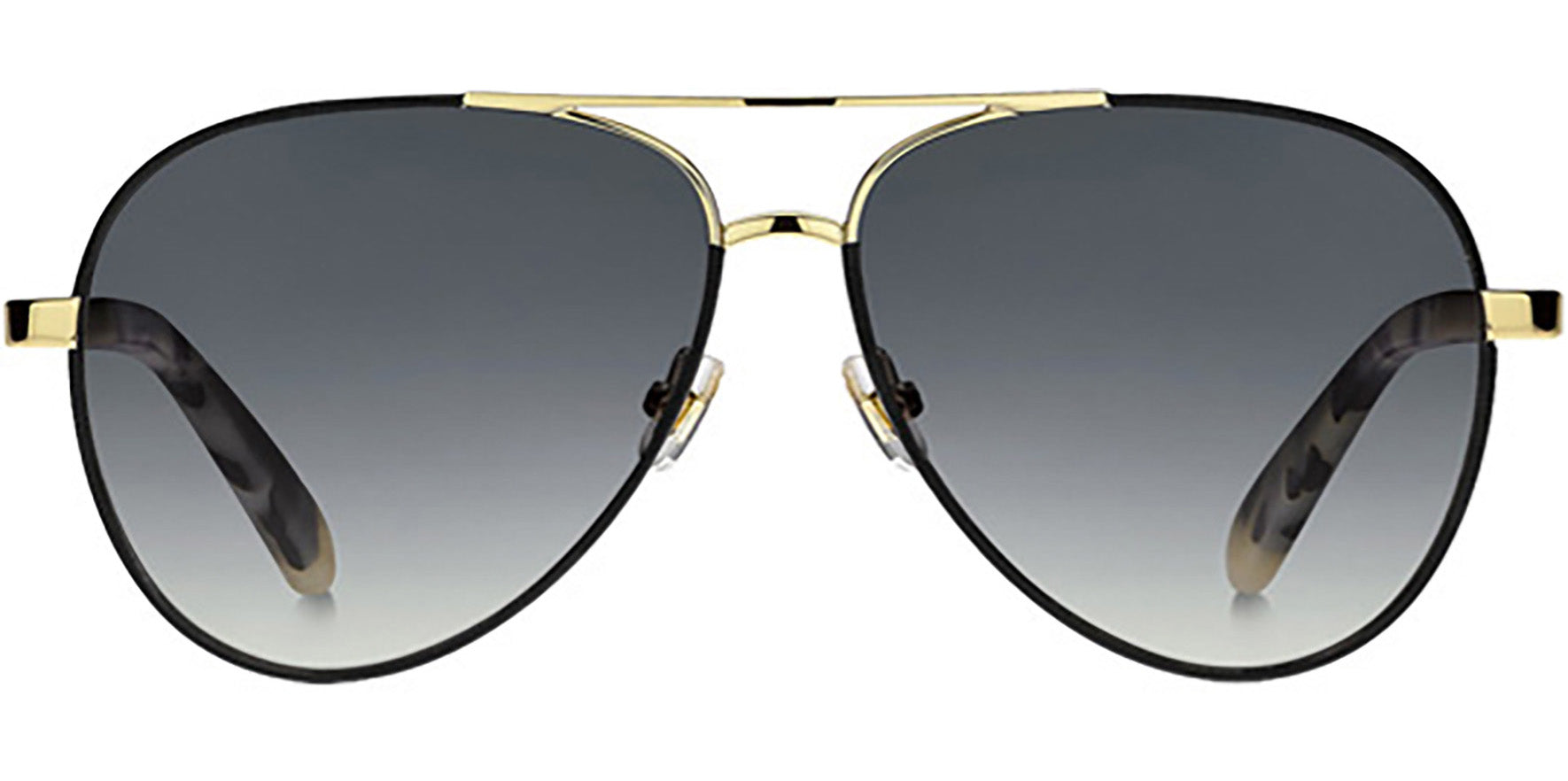 Kate Spade Amarissa Black/Gold-Tone Aviator w/ Gradient Lens - Eyedictive