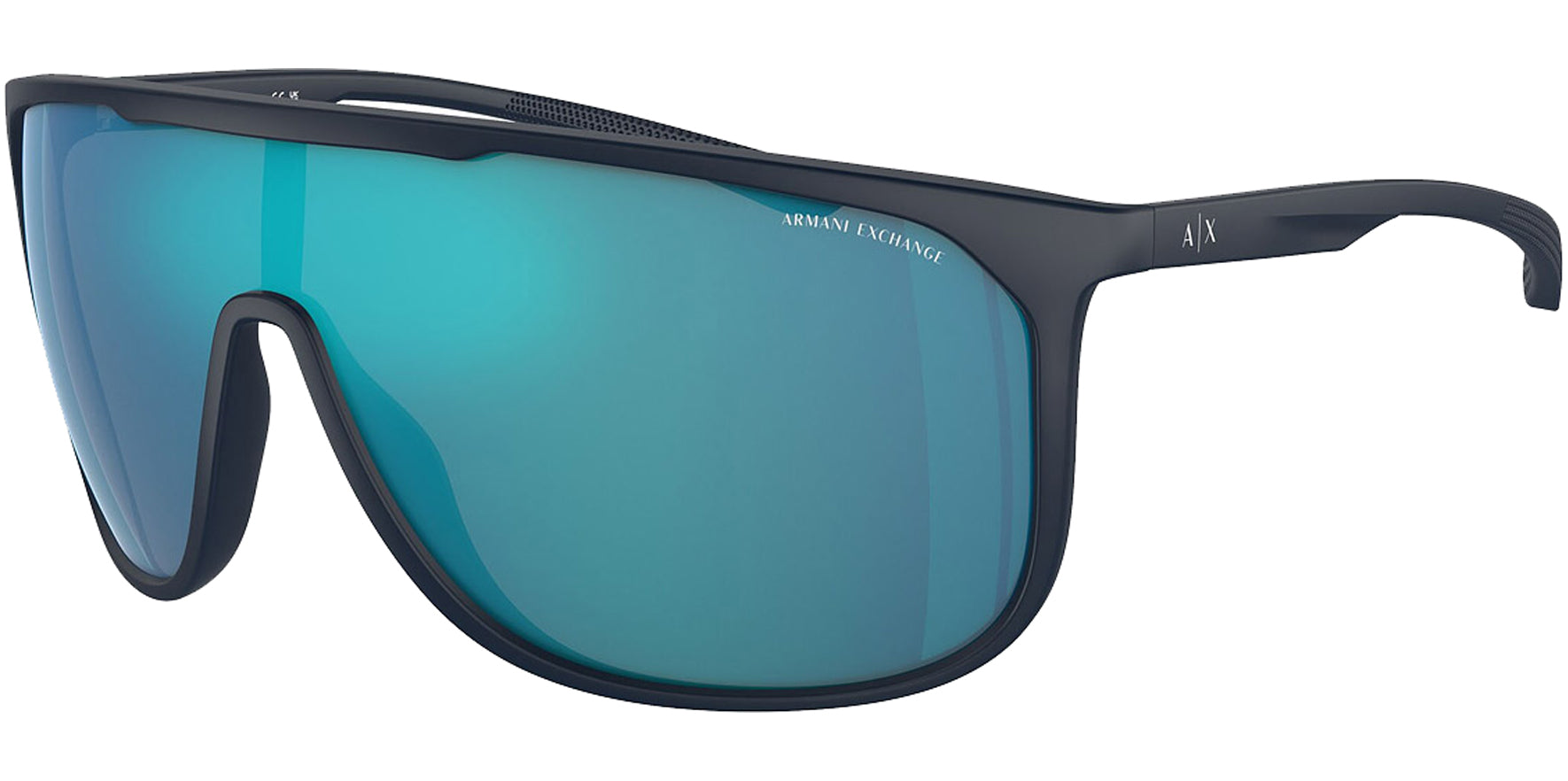 Armani Exchange Matte Blue Shield w/ Mirror Lens