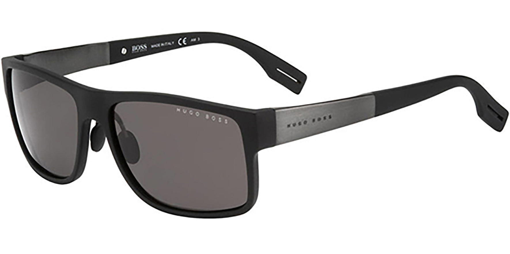 Hugo Boss Matte Black Rectangular Classic - Eyedictive