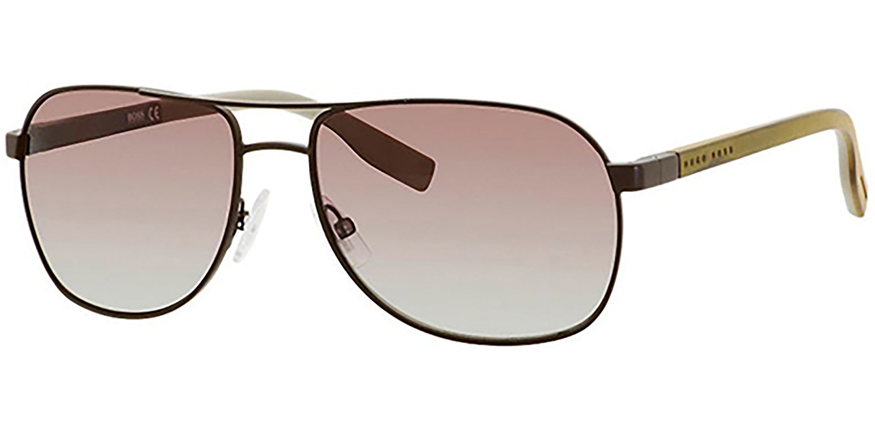 Hugo Boss Polarized Matte Brown Aviator - Eyedictive