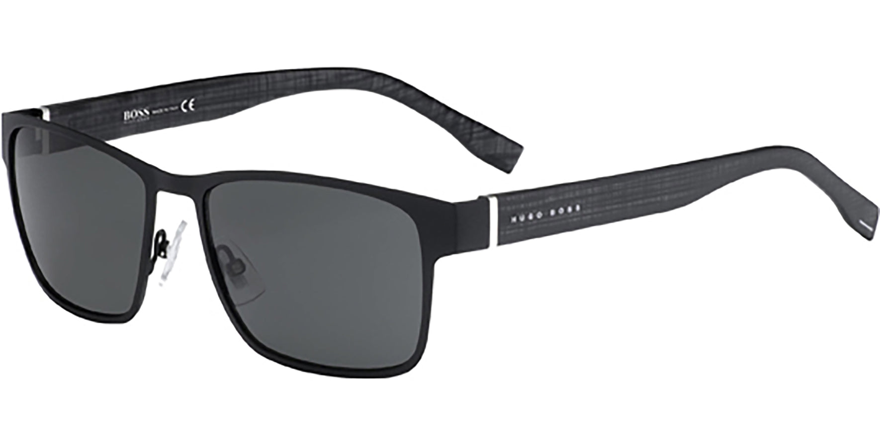 Hugo Boss Matte Black Metal & Optyl Classic Square - Eyedictive