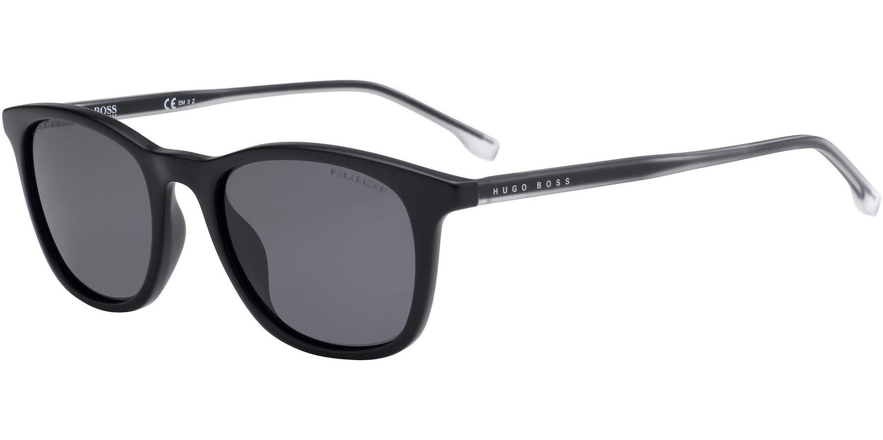 Hugo Boss Polarized Matte Black Slim Square - Eyedictive