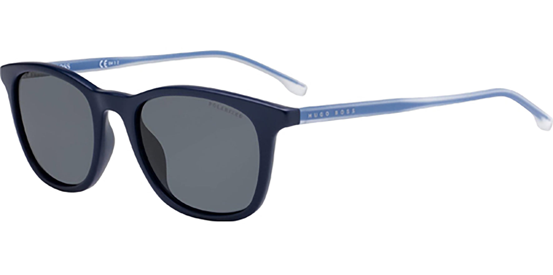 Hugo Boss Polarized Matte Blue Slim Square - Eyedictive