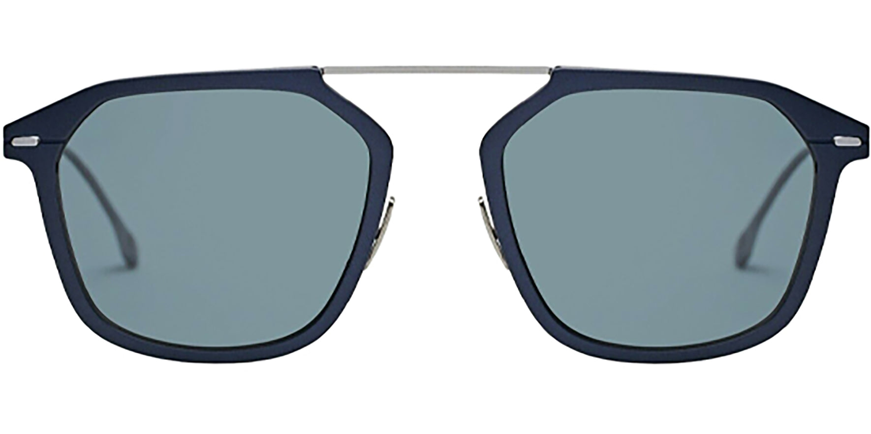 Hugo Boss HD Polarized Matte Blue Titanium & Aluminum Aviator - Eyedictive