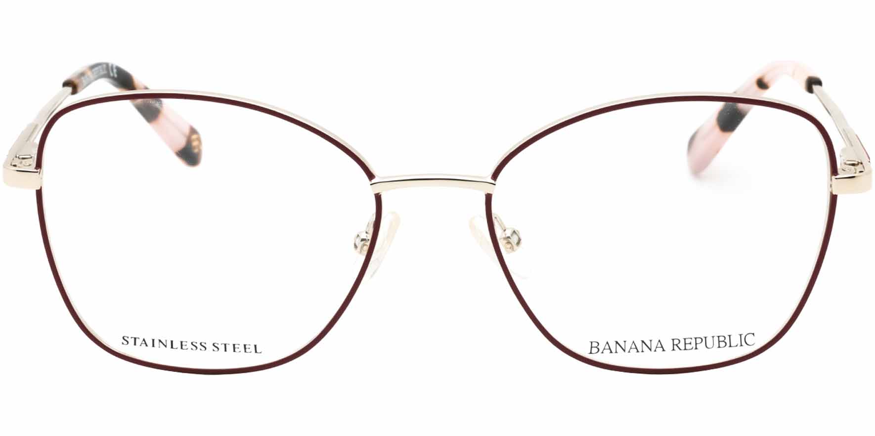 Banana Republic Violet Gold-Tone Butterfly Eyeglass Frames w/ Spring Flex Hinges