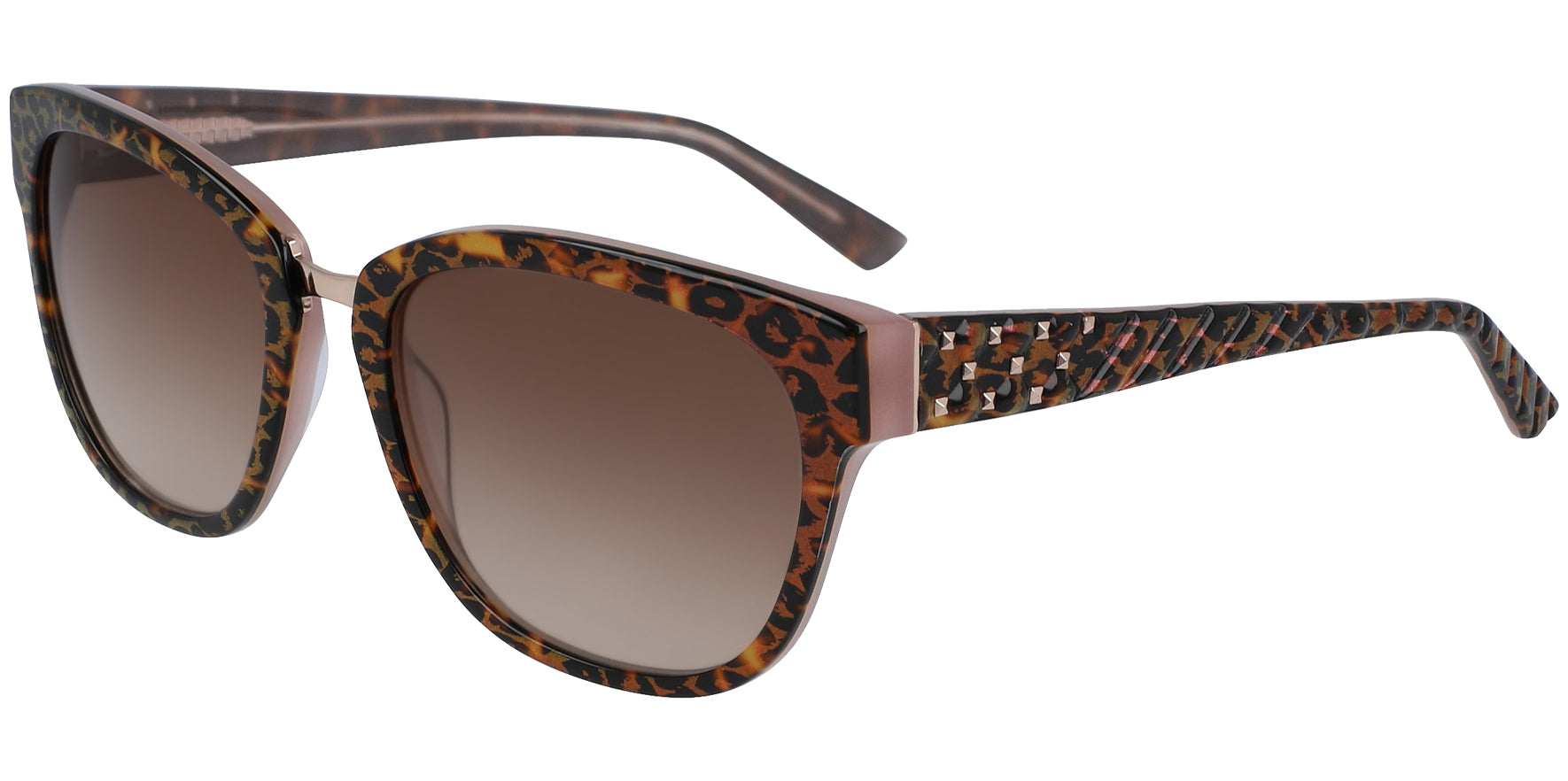 Bebe Animal Print Soft Square w/ Gradient Lens