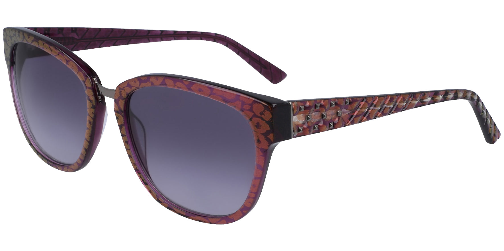 Bebe Animal Print Soft Square w/ Gradient Lens