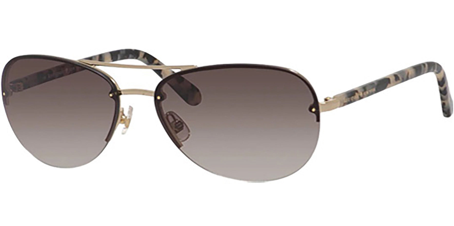 Kate Spade Beryl Gold-Tone Rimless Aviator w/ Gradient Lens - Eyedictive