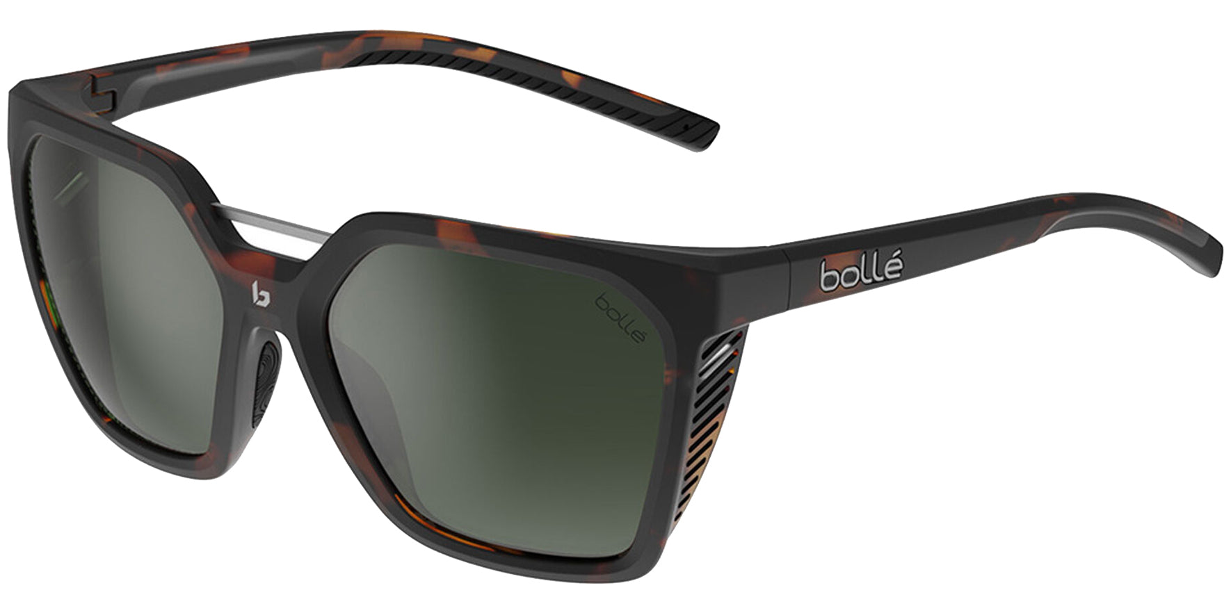 Bolle Asteria Axis HD Polarized Squared Dark Tortoise Cat Eye - BS048003