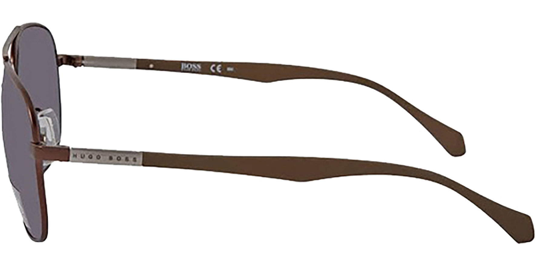 Hugo Boss Matte Brown Squared Aviator - Eyedictive